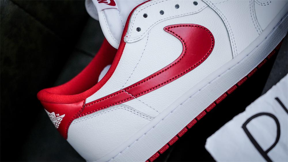 PK GOD Jordan 1 Retro LowWhite Varsity Red RETAIL MATERIALS READY TO SHIP